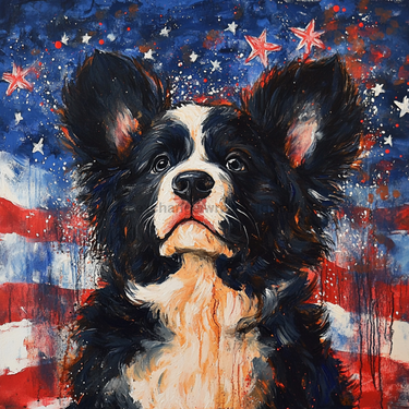 Patriotic Dog Sign, DCO-13362, Sign For Wreath, 10x10